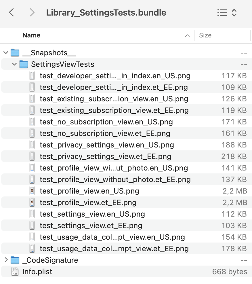 SPM xctest bundle resourcrs