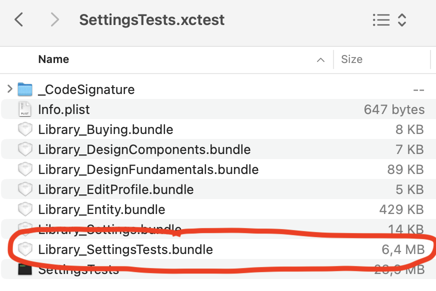 SPM xctest bundle contents